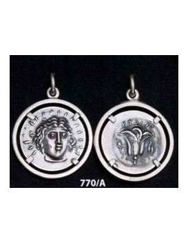 770/A Rhodes - Helios sun god and rose