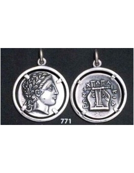 771 Chalkidian League god Apollo and Lyre/kithara