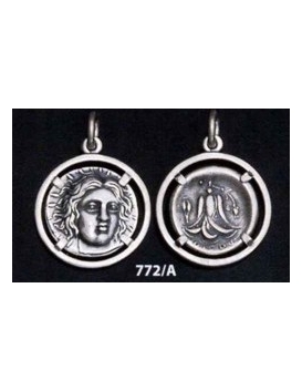 772/A Rhodes - Helios sun god and rose