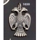 1030 Thick silver masonic double-headed eagle of Lagash pendant