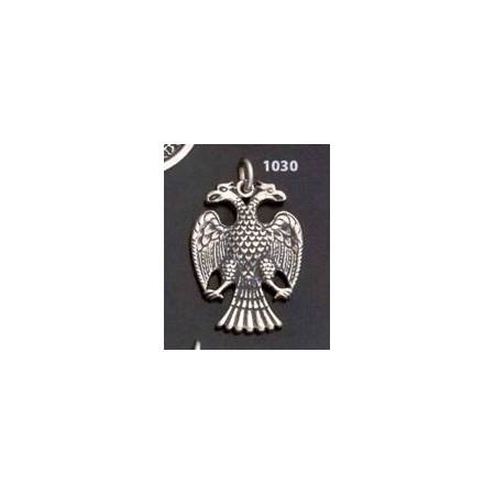 1030 Thick silver masonic double-headed eagle of Lagash pendant