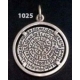 1025 Phaistos disc pendant on silver bezel (L)