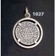 1027 Festos/Phaistos disc pendant on silver bezel (S)