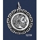 1219 Phillip II Macedon Depicting Zeus Coin Pendant with Greek Key Pattern / Meander  (L)