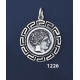 1226 Chalkidian League God Apollo Coin Pendant with Greek Key Pattern / Meander (M)