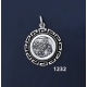 1232 Owl Of Wisdom Coin Pendant with Greek Key Pattern / Meander (S)