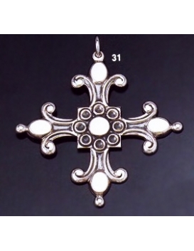 31 Solid Silver Ornate Byzantine Cross (XL)