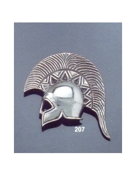 207 Large silver Spartan Helmet brooch