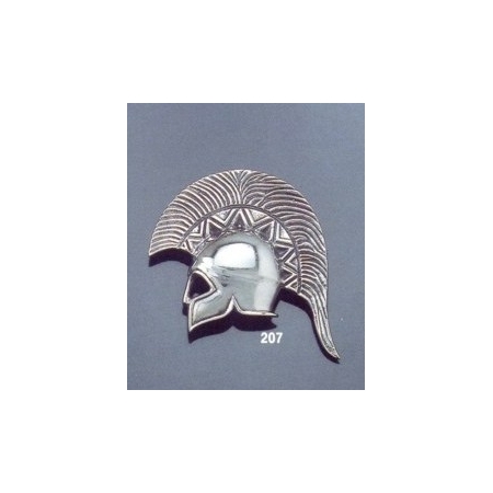 207 Large silver Spartan Helmet brooch