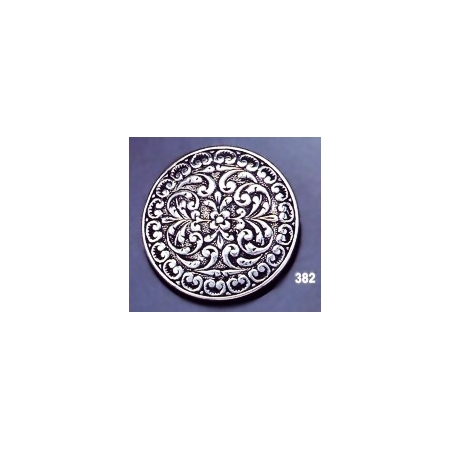 382 Ornate sterling brooch round