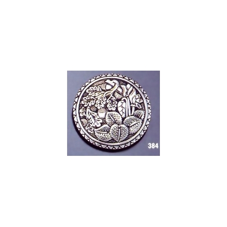 384 Ornate sterling brooch round