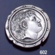 602 Alexander The Great Portrait Shield Brooch