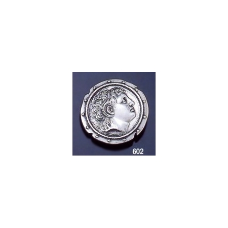 602 Alexander The Great Portrait Shield Brooch