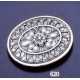 620 Byzantine Floral Oval Sterling Silver Brooch