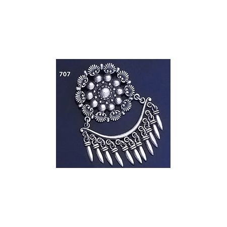 707 Ornate Sterling Silver Chandelier Brooch