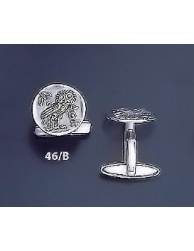 46/B Silver Owl of Wisdom cufflinks (M)