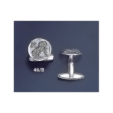 46/B Silver Owl of Wisdom cufflinks (M)