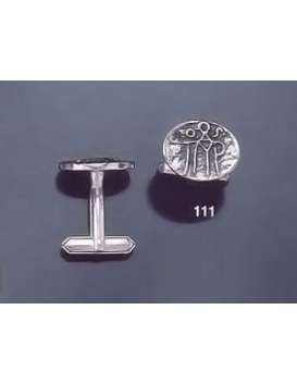 111 Solid Silver Cufflinks with Byzantine Monogram