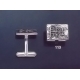 113 Solid Silver Cufflinks with Byzantine Monogram