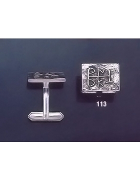 113 Solid Silver Cufflinks with Byzantine Monogram