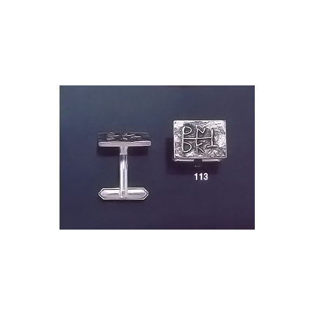 113 Solid Silver Cufflinks with Byzantine Monogram