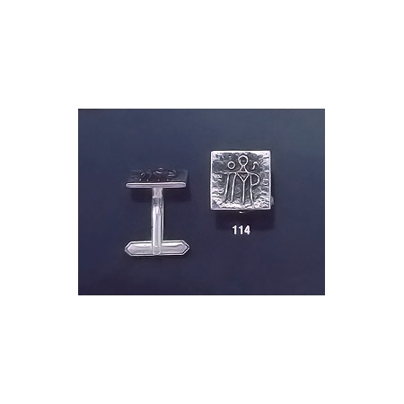 114 Solid Silver Cufflinks with Byzantine Monogram