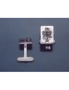 115 Solid Silver Cufflinks with Byzantine Monogram