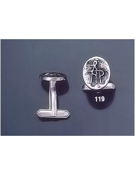119 Solid Silver Cufflinks with Byzantine Monogram
