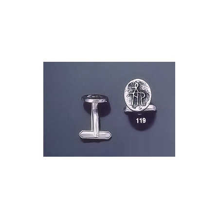 119 Solid Silver Cufflinks with Byzantine Monogram