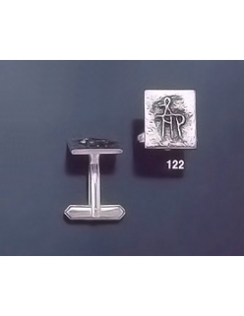 122 Solid Silver Cufflinks with Byzantine Monogram