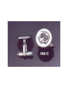 182X Helmetted Athena Intaglio seal cufflinks
