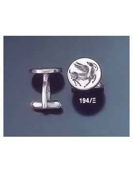 194/X Pegasus Roman intaglio signet (seal) Silver Cufflinks