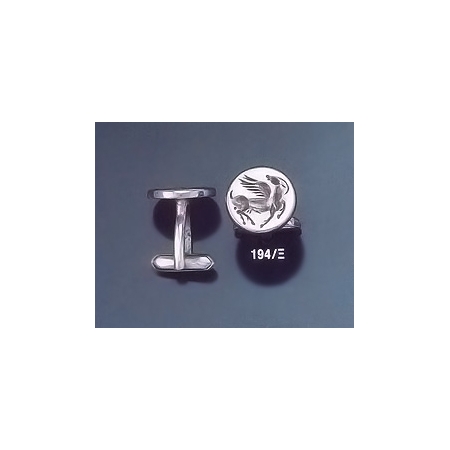 194/X Pegasus Roman intaglio signet (seal) Silver Cufflinks