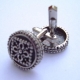 211 Round silver byzantine cufflinks