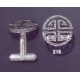 216 Greco-Roman meander Greek Key cufflinks (rounded)