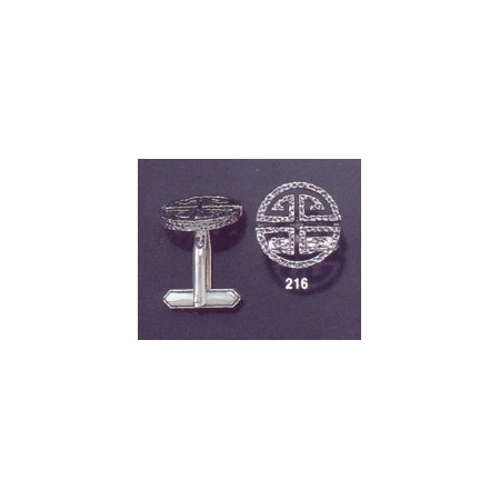 216 Greco-Roman meander Greek Key cufflinks (rounded)