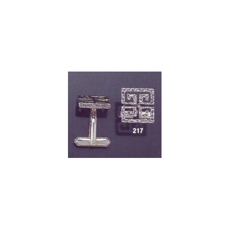 217 Greco-Roman meander Greek Key cufflinks (squared)