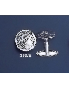253/X Alexander the Great (Lysimachos) silver cufflinks