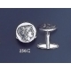 256/X Helmetted Goddess Athena Silver Cufflinks