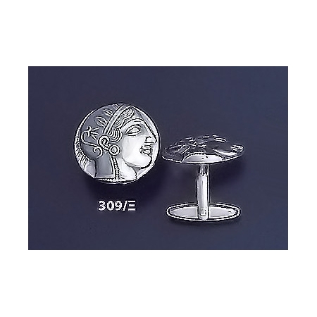 309/X Goddess Athena silver cufflinks