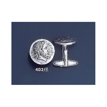402/X Phillip II Macedon coin depicting Zeus silver cufflinks