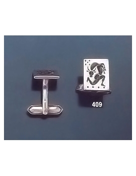 409 Minotaur roman intaglio seal (signet) silver cufflinks