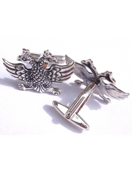412 Sterling silver Masonic 2 headed eagle cufflinks