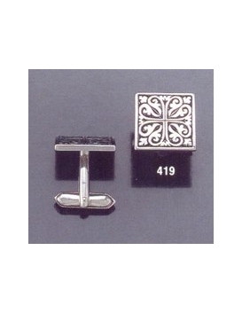 419 Ornate geometric design cuff links