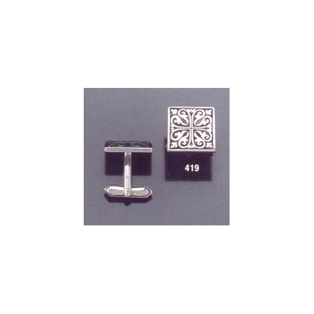 419 Ornate geometric design cuff links