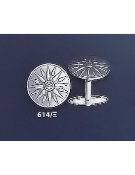614/X Vergina Macedonian sun/starburst cufflinks