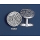 1048 Acropolis / Parthenon Silver Coin Cufflinks