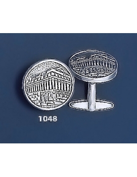 1048 Acropolis / Parthenon Silver Coin Cufflinks