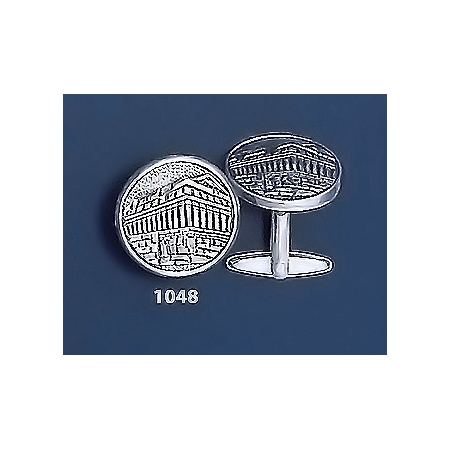 1048 Acropolis / Parthenon Silver Coin Cufflinks