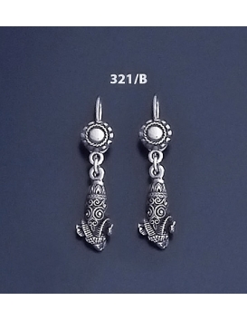 321/B Ram Torc Silver Earrings